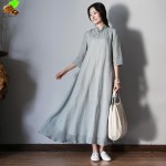 Women's cheongsam Clothing Ethnic Hippie Bohemian Beach Maxi Dress Chinese Relaxed Cheongsams Temperament Dresses for Lady's