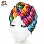 Women's new Fashion rasta Turban Indian Style Head Wrap Cap Hat Hair Cover Headband various print design