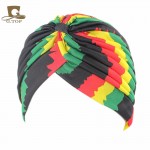 Women's new Fashion rasta Turban Indian Style Head Wrap Cap Hat Hair Cover Headband various print design