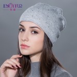 Women's winter hat knitted wool beanies female fashion skullies casual outdoor ski caps thick warm hats for women