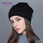 Women's winter hat knitted wool beanies female fashion skullies casual outdoor ski caps thick warm hats for women