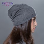 Women's winter hat knitted wool beanies female fashion skullies casual outdoor ski caps thick warm hats for women