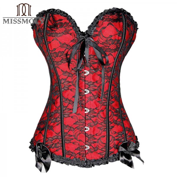 X Sexy Women steampunk clothing gothic Plus Size Corsets Lace Up boned Bustier Waist Cincher kopcet Body shaper corselet S-6XL