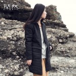 XianRan Women Winter Coat Zipper Cotton-padded Clothing Linen Overcoat Casual Warm Jacket Women Plus Size Free Shipping