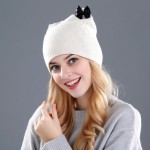 Xthree Rabbit fur wool knitted hat winter spring Skullies beanies hat for women girls kitty hat feminino