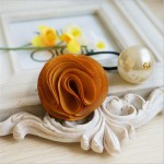 YWHUANSEN 2pcs/lot Rose Flower Big Pearl Hair Bands Popular Hair Bow Women Hair Accessories Good Headdress Hair Gum 