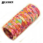 YWHUANSEN Wholesale 50 Pieces High quality women hair accessories for girls Nylon Gum ties Elastic hair bands scrunchies