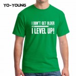 Yo-Young Men Summer T Shirts Funny Letters Design Golden PU Printed 100% 180g Combed Cotton Customized