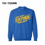 Yo-Young Mens Casual Cotton Sweatshirt The Best Father Godlen PU Printed chandal hombre moleton masculino Quality Customized