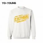 Yo-Young Mens Casual Cotton Sweatshirt The Best Father Godlen PU Printed chandal hombre moleton masculino Quality Customized