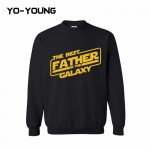 Yo-Young Mens Casual Cotton Sweatshirt The Best Father Godlen PU Printed chandal hombre moleton masculino Quality Customized