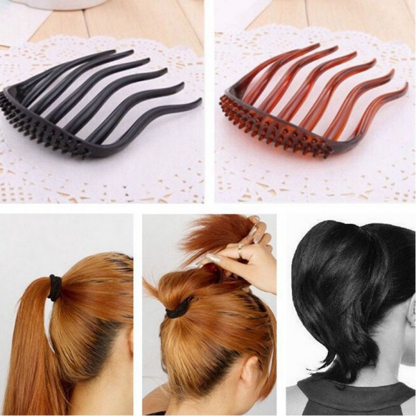 YouMap Useful Volume Inserts Hair Clip Bumpits Bouffant Ponytail Hair Comb Bun Maker Accessories for Women A7R33C