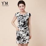 YuooMuoo 2016 Summer Dress Vintage Print Floral Women Dress Female Novelty Casual Mini Flower Dress Cute Women Clothing XXXXL