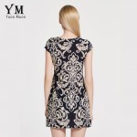 YuooMuoo 2016 Summer Dress Vintage Print Floral Women Dress Female Novelty Casual Mini Flower Dress Cute Women Clothing XXXXL