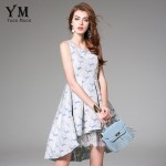 YuooMuoo 2018 New Arrival Party Dress Women European Fashion Sleeveless Trumpet Cute Lace Patchwork Dress  Cute Women Clothing