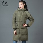 YuooMuoo European Style Loose Women Long Winter Jacket Pockets Design Warm Plus Size Cotton Down Jacket Parka Casual Women Coat