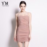 YuooMuoo New Sexy Bodycon Dress Women Little Black Dress Spaghetti Strap Club Mini Dress Sundress Hot Sale Women Clothing