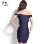 YuooMuoo Sexy Club Dress Women 2016 Blue Wrap Party Dress Summer Sheath Women Mini Bandage Bodycon Dress Clubwear Women Clothing