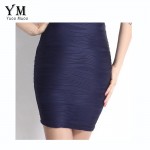 YuooMuoo Sexy Club Dress Women 2016 Blue Wrap Party Dress Summer Sheath Women Mini Bandage Bodycon Dress Clubwear Women Clothing