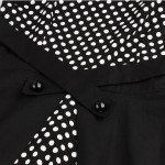 ZAFUL Plus Size S~4XL Sleeveless Black Dot Polka High Waist Button Vintage Dress Big Swing Rockabilly Retro Feminino Vestidos 