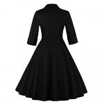 ZAFUL Plus Size S~4XL Women Elegant Vintage Swing Dress Party Dresses 3/4 Sleeves Square Neck 60s Rockabilly Feminino Vestidos