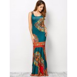 ZAFUL Woman Bodycon Dresses Ethnic Hippie Bohemian Tribe Print Sleeveless Sheath Long Maxi Tank Dress Party Club Female Vestidos