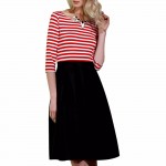 ZAFUL Women Cotton Plus Size S~4XL Vintage Rockabilly Dress 60s Stripe Ball Gown Swing Party Prom Cocktail Tea feminine vestidos