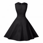 ZAFUL Women Plus Size S~4XL Cotton Stretchy Vintage Dress Sleeveless Retro Rockabilly Audrey Hepburn Big Hem Feminino Vestidos 