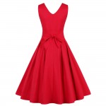 ZAFUL Women Sleeveless Vintage Summer Dress 50s 60s Swing Retro Swing Plus Size M~4XL Cotton Party bowknots Feminino Vestidos 