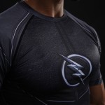 ZOOM 3D Printed T-shirts Men Compression Shirt Raglan Short Sleeve Flash Cosplay Costume Quick Dry Crossfit Clothing Tops Male