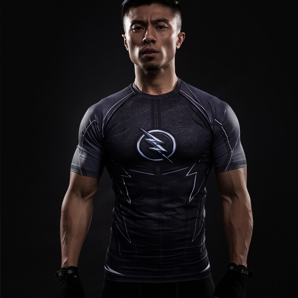 ZOOM 3D Printed T-shirts Men Compression Shirt Raglan Short Sleeve Flash Cosplay Costume Quick Dry Crossfit Clothing Tops Male