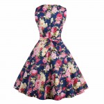 Zaful Retro PinUp Tutu Dresses Hepburn 50s 60s Rockabilly Robe Floral Print Dress Vintage Women feminino Vestidos Swing dresses