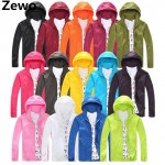 Zewo Plus Size Casual Zipper Jacket Coat Women Fashion 2017 Spring Autumn Waterproof Hooded Windbreaker Sun Clothing Men Coats