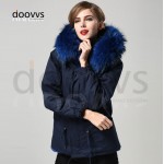 blue warm winter Mrs fur coat parka with big real raccoon fur collar jacket hood outerwear factory price Direct Manufacturer