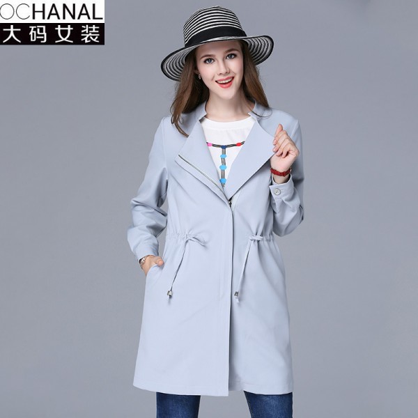 cashmere coat female Europe Autumn 2016 large size women long coat lapel thin models female drawstring coat women