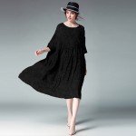 embroidery elegant women dress spring midi long plus size xxxxl 2 piece set dresses black 1918LY