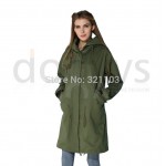 fashion slim army green jacket,short style and long style with cap clothing,spring beautiful jacket