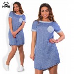 fashionable women Casual summer dresses Large size NEW 2018 plus size vestidos L-4XL 5XL 6XL  printing dress Vintage mini dress