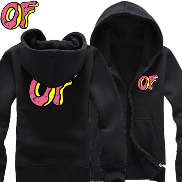 free shiping 2017 New Odd Future Wolf Gang OFWGKTA Gol  Wang HIPHOP brushed cotton zipper  hoodie men hoodies