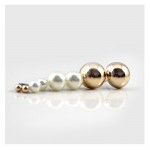 free shipping 12 pairs sets Round Square Ball Alloy Crystal Stud pearl  Earrings For Women Hot-selling Cute stud earrings Sets