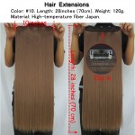 hair extension false synthetic japanese fiber super long clip in haar extensiones extensions girl secret de pelo straight 10#