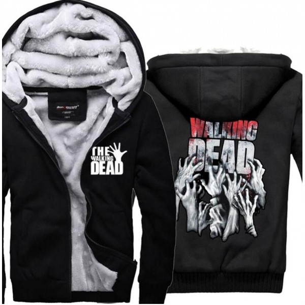 hip hop hoodies The Walking Dead sweatshirts men 2016 new winter thicken man hoodie men's sportswear casual plus size M-4XL