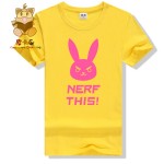 hot lovely t shirt DVA t shirt D.VA NERF THIS! Words printing high quality cotton t shrit ac229