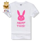 hot lovely t shirt DVA t shirt D.VA NERF THIS! Words printing high quality cotton t shrit ac229