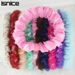 isnice 10pcs/lot Double Layer Women Chiffon Gum For Hair Printed Flower Hair accessories ornaments hair clips for women