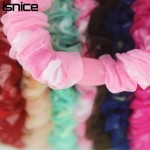 isnice 10pcs/lot Double Layer Women Chiffon Gum For Hair Printed Flower Hair accessories ornaments hair clips for women