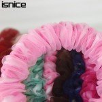 isnice 10pcs/lot Double Layer Women Chiffon Gum For Hair Printed Flower Hair accessories ornaments hair clips for women