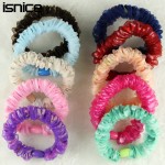 isnice 10pcs/lot Double Layer Women Chiffon Gum For Hair Printed Flower Hair accessories ornaments hair clips for women