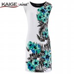 ladies summer dress Casual Women Dress vintage Print Floral Sleeveless office dress bodycon plus size women clothing