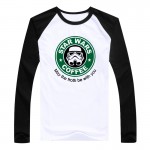 mens t-shirts fashion star wars starwar tops tees men Hip Hop Men T shirt full sleeve Casual cotton tshirt